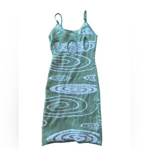 House of Sunny Green Swirl Dress